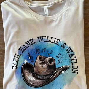 Graphic Tee with Cowboy Hat Design